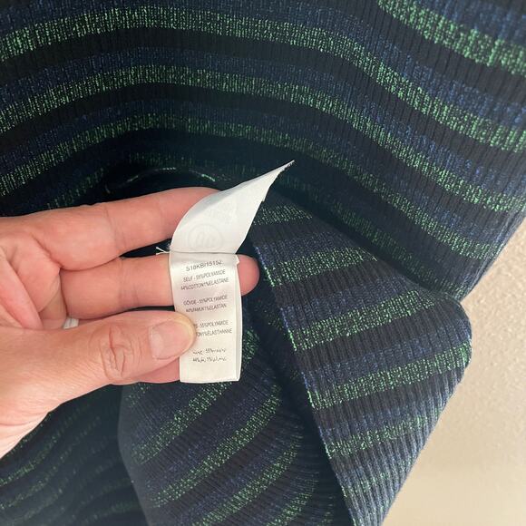 Opening Ceremony Stretch stripe front split knit Midi dress - Picture 8 of 9